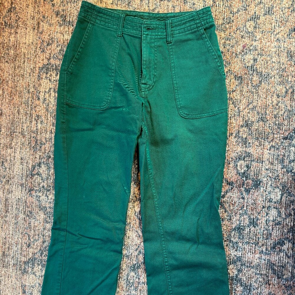 Prana Flare Cropped Pants (Green) Size 0